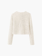 Sequined Velvet Bowknot Decor Jacket