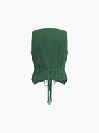 Cotton & Linen Tie-Detail Vest