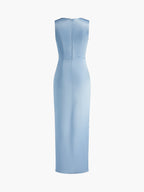 Lettuce Trim Split Tank Long Dress