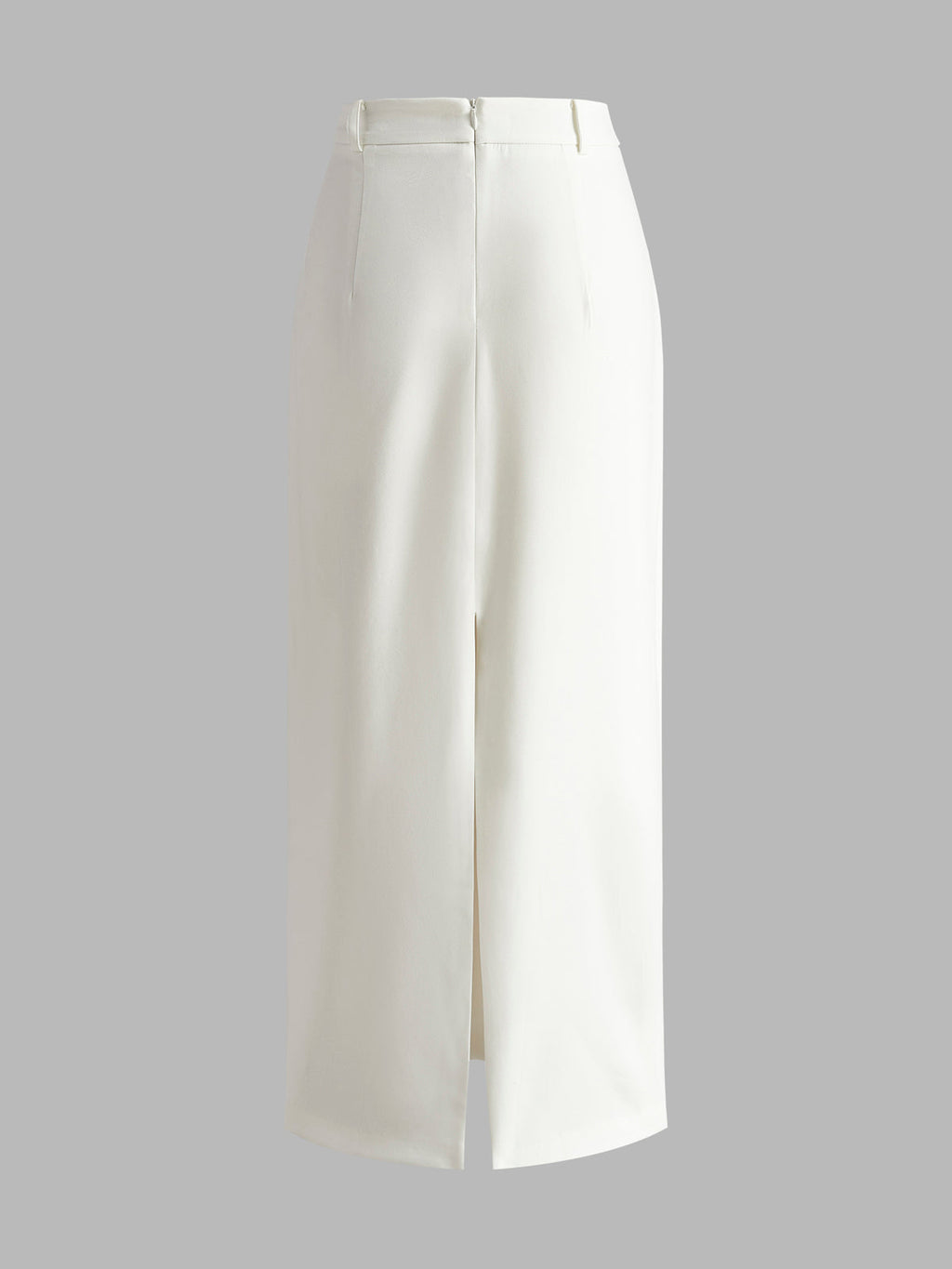 Slim Fit Semi-Sheer Elegant Slit Back Maxi Skirt Without Belt