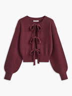 Lace Up Bow Cardigan