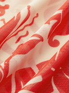 Mesh Printed Cover-Up Skirt