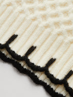 Contrast Trim Sleeveless Ribbed Sweater Vest