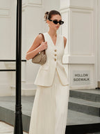 Decor Pockets Tailored Vest