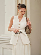 Decor Pockets Tailored Vest