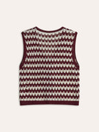 Contrast Bow-Tie Knit Top