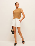 Side Tie Detail Knitted Sleeveless Top