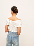 Twist Front Metal Ring Detail Top