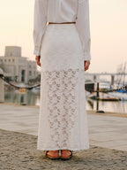Semi-Sheer Lace Skirt