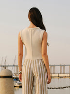 Button Front Sweater Vest