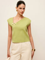 Metal Detail Knit Top