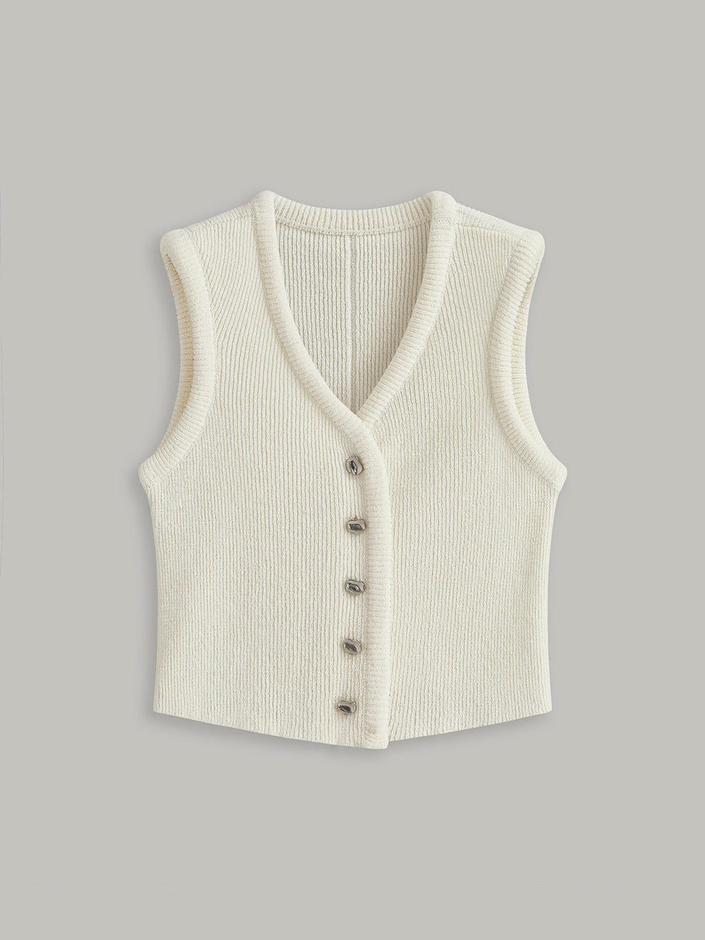 Button Front Sweater Vest