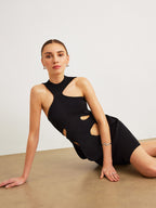 Cut-Out Halter Dress
