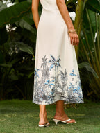 Boho Tie-Front Backless Dress