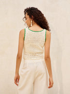 Floral Crochet Sweater Vest
