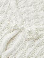 Sheer Knit Sweater Dress with Cut-Out Detail