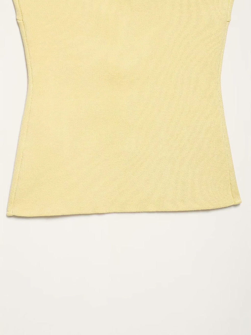 Curved Hem Ribbed Knit Vest