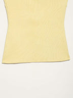 Curved Hem Ribbed Knit Vest