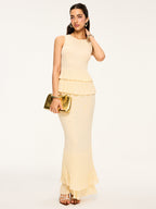 Knit Ruffle Sleeveless Top