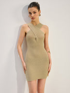 Knit Criss-Cross Mini Dress