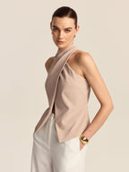 Cross-Front Halter Top