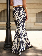 Zebra Print Maxi Skirt