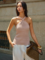 Knit Crisscross-Strap Top