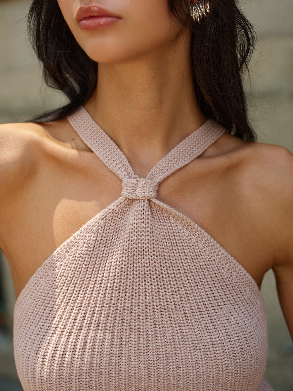 Knit Crisscross-Strap Top