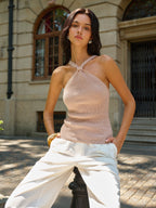 Knit Crisscross-Strap Top