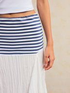 Striped Waist Maxi Skirt