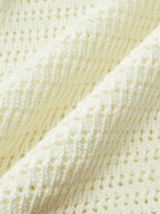 Contrast Trim Starfish Button Knitted Top