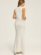 Textured Knit Maxi Skirt