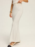 Textured Knit Maxi Skirt