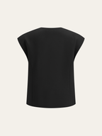 Metal Detail Cap Sleeve Vest