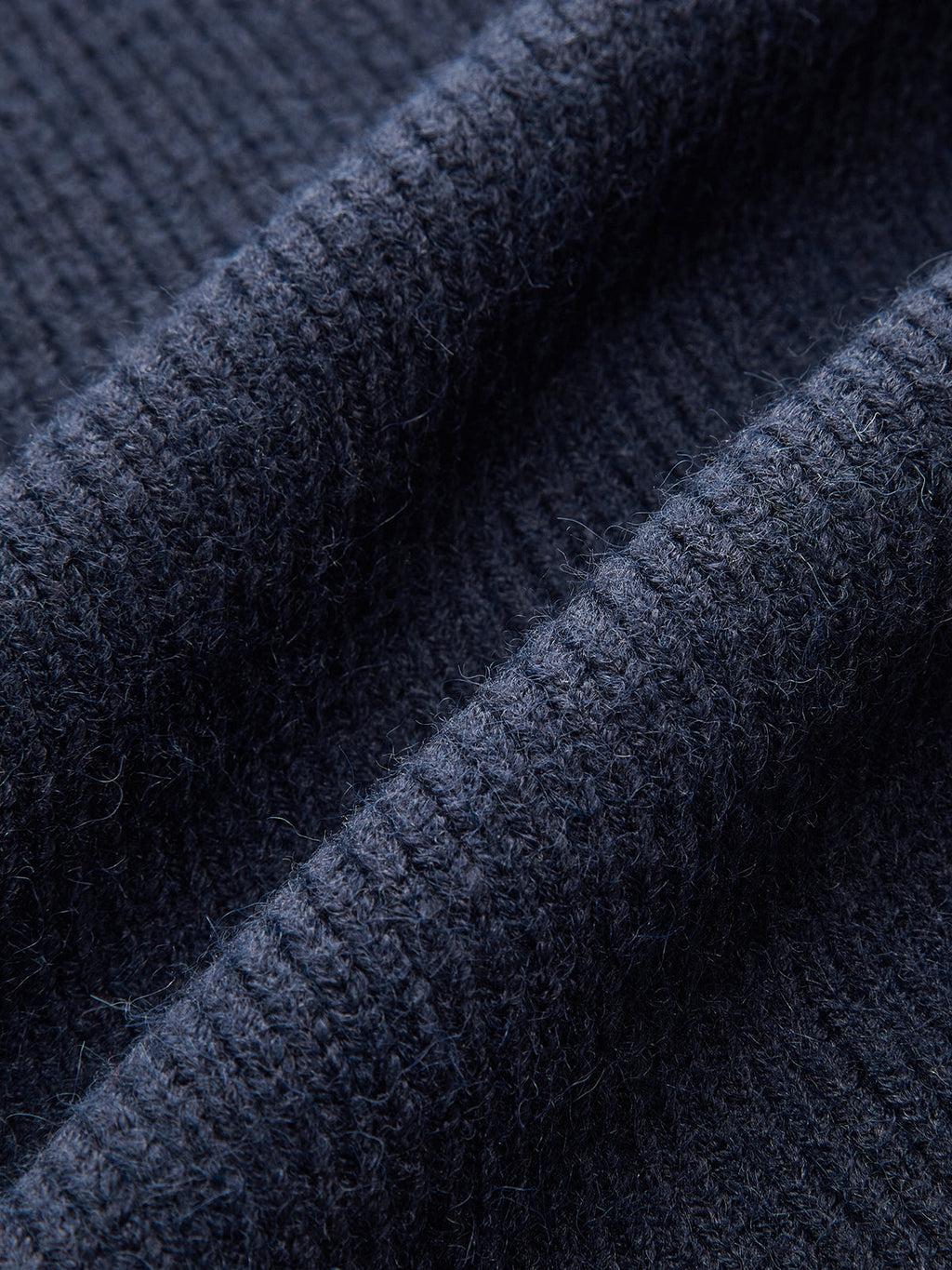 Leg-Of-Mutton Sleeve Denim Panel Knit Cardigan