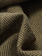 Belted Herringbone Double-Breasted Blazer