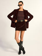 Velvet Mini Skirt without Belt