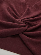 V-Neck Twist-Front Sweater