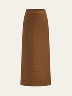 Elastic Waist Slit Maxi Skirt