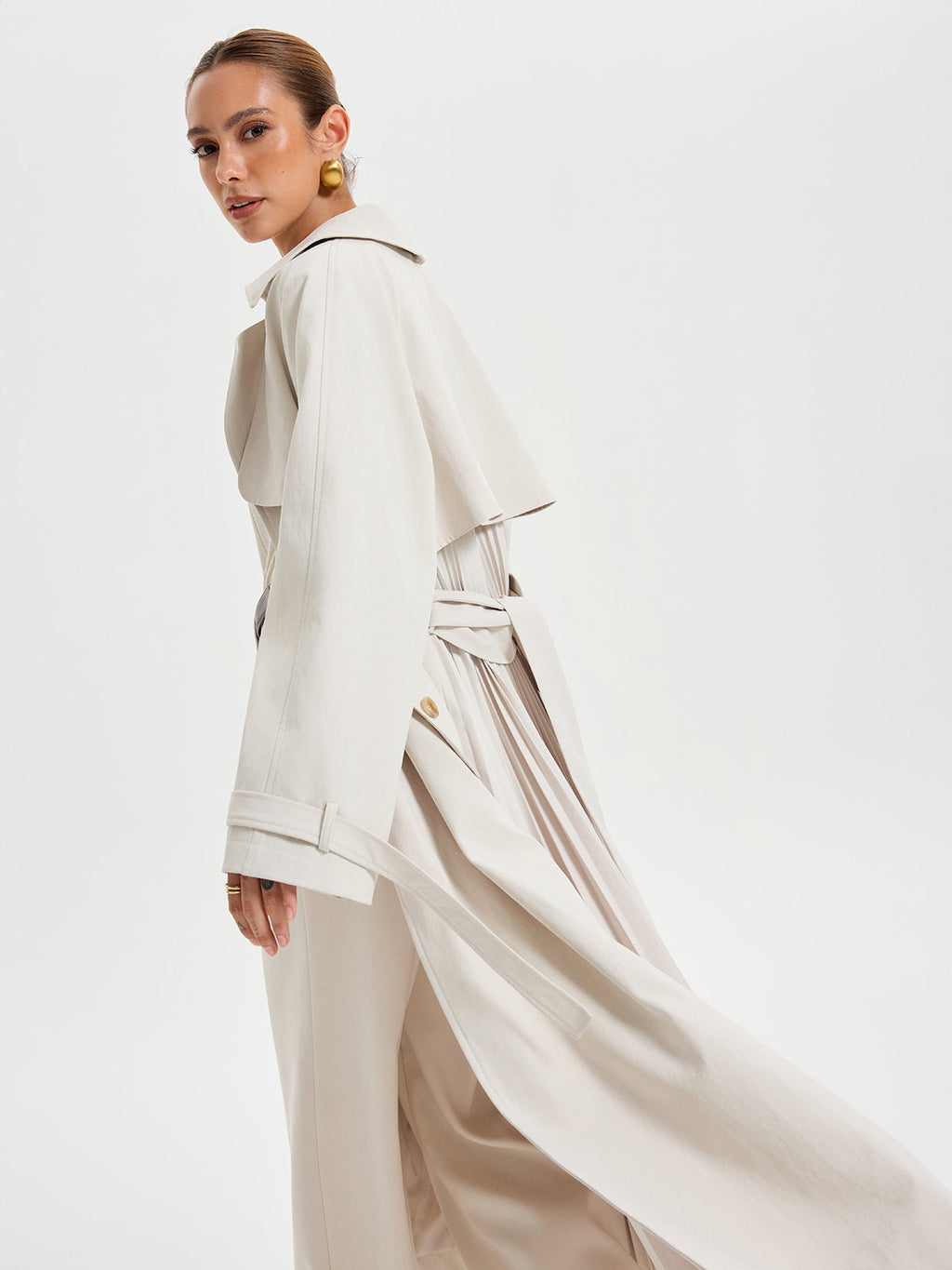 Belted Double-breasted Trench Coat