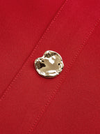 Square Neck Button Front Mini Dress