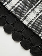 Checked Plaid Circle Linked Mini Skirt