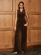 Button-Front Corduroy Vest