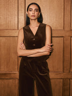 Button-Front Corduroy Vest
