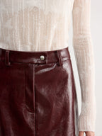 Faux Leather Mini Skirt