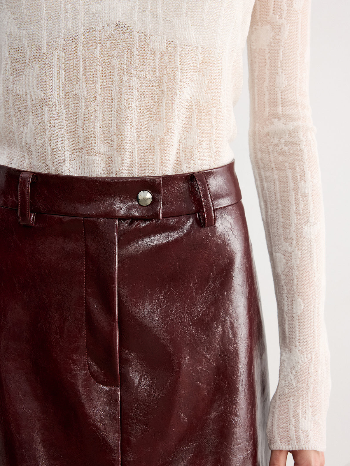 Faux Leather Mini Skirt