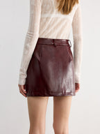 Faux Leather Mini Skirt