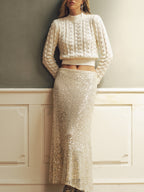 Sequin Mermaid Maxi Skirt