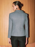 Asymmetric Short Coat without Belt