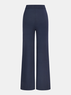Knit V-Neck Cardigan and Slit Pants Set